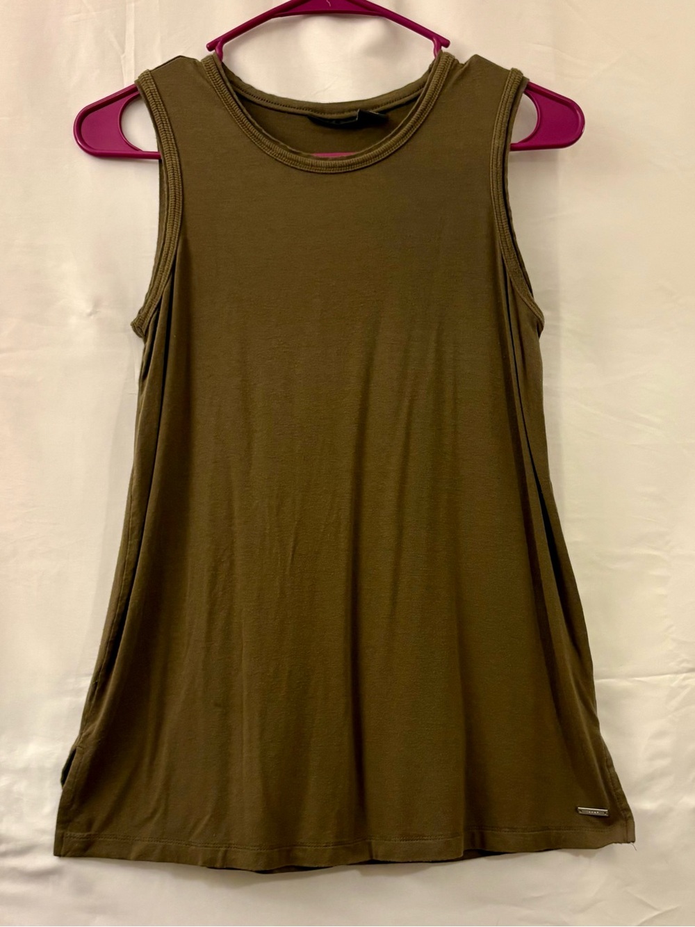 Tahari Olive A-Line Sleeveless Tank